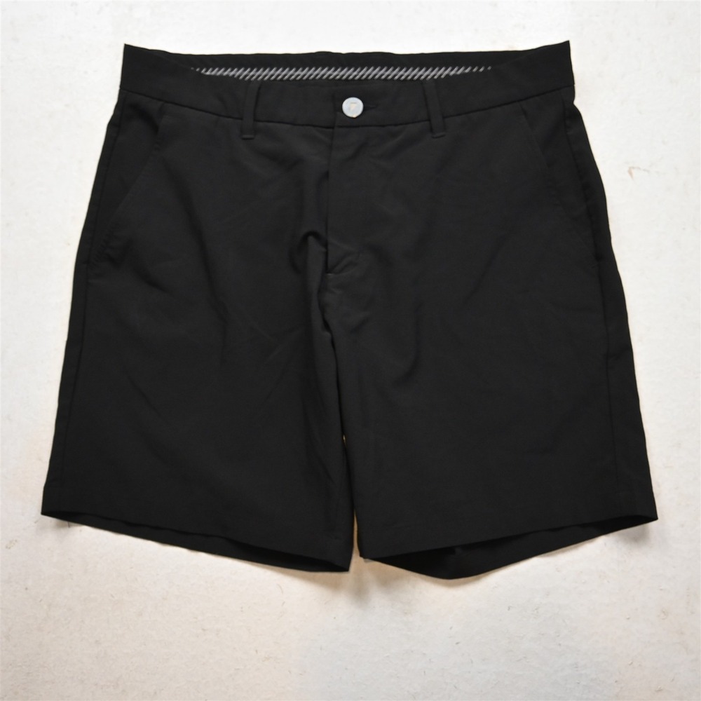 Primo 32x7" Black Stretch Performance Golf Chino Mens Shorts